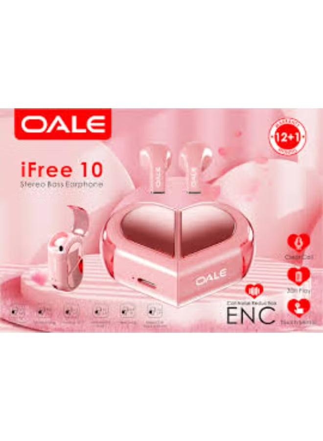 OALE iFree 10 Wireless Earphones | Buy in Dubai UAE | TWS Stereo Bass | ENC | 30H Play | Touch Sensor | Bluetooth