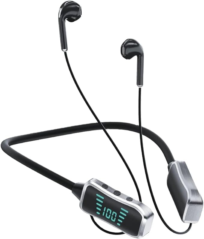 KIN KL50 Neckband Bluetooth Earphones | Buy in Dubai UAE | 48H Playtime | LED Power Display | TF/SD Card Mode | Sports Magnetic | 380-Day Standby