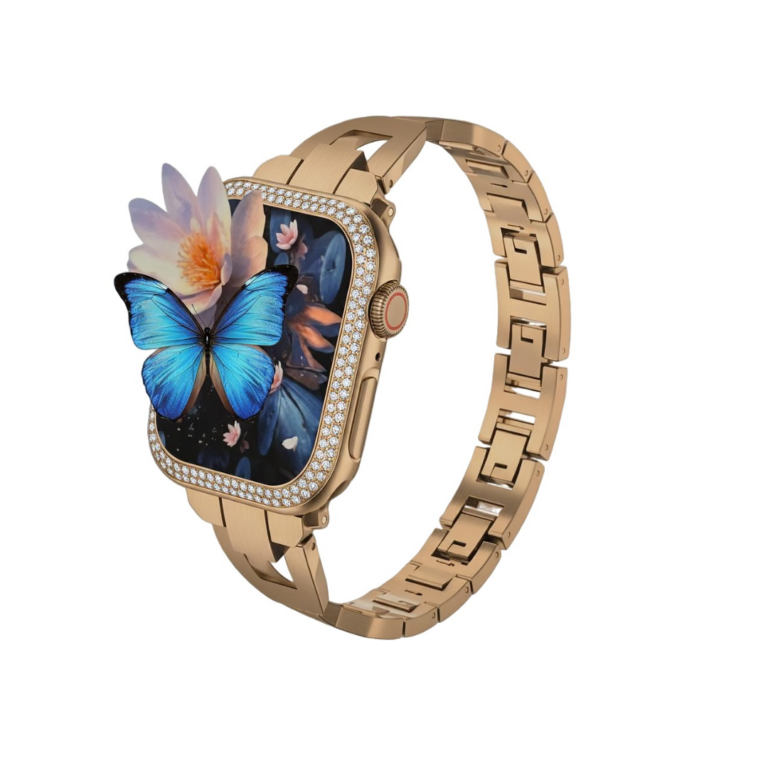 Hie-Q HQ9 Mini2 Smart Watch | Buy in Dubai UAE | Rose Gold | Bluetooth Call | Heart Rate | Jewelry Strap | Gift for Her