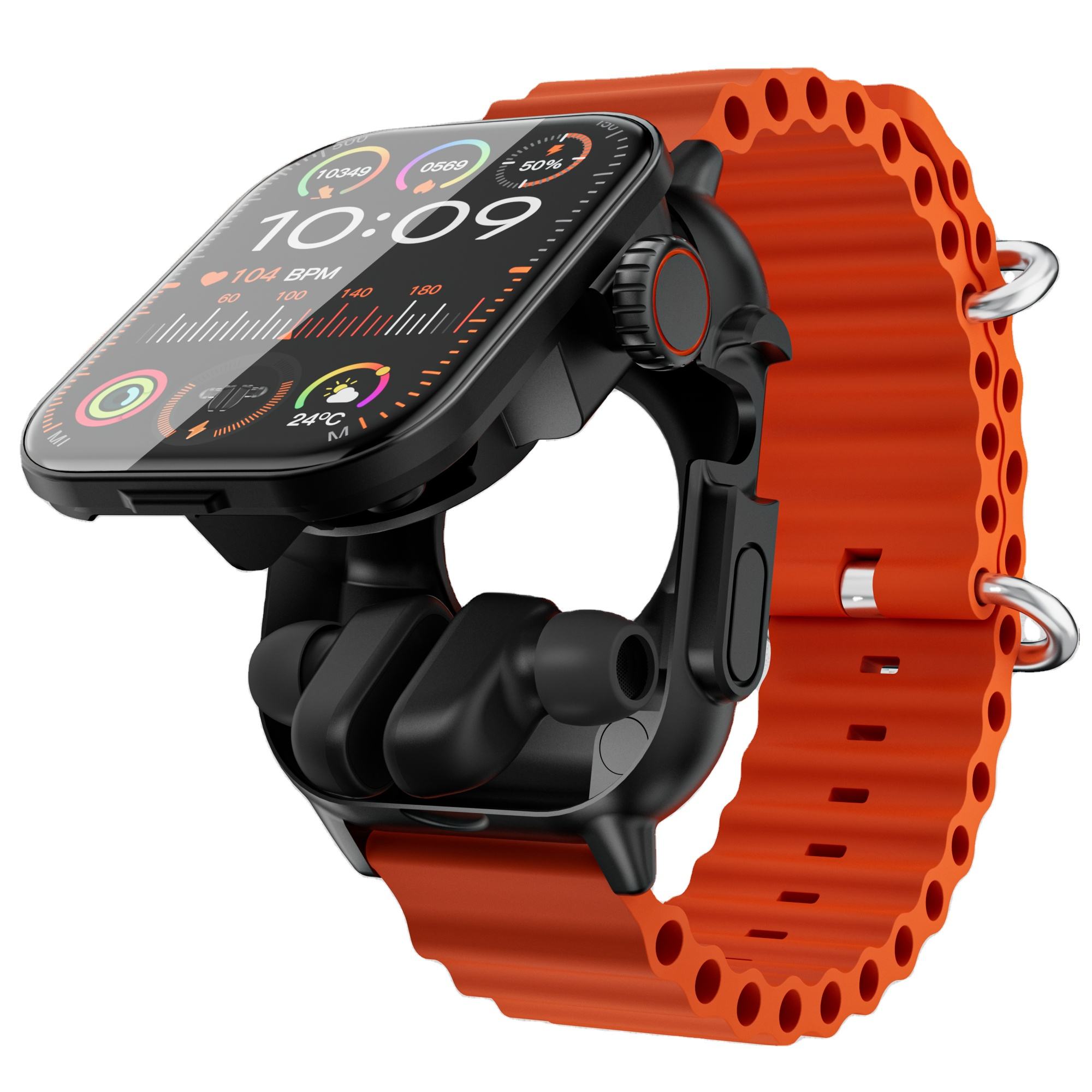 Hie-Q WR-GT3 TWS Smart Watch | Buy in Dubai UAE | 2-in-1 Watch + Wireless Earbuds | Super AMOLED | Bluetooth Call