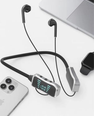 KIN KL50 Neckband Bluetooth Earphones | Buy in Dubai UAE | 48H Playtime | LED Power Display | TF/SD Card Mode | Sports Magnetic | 380-Day Standby
